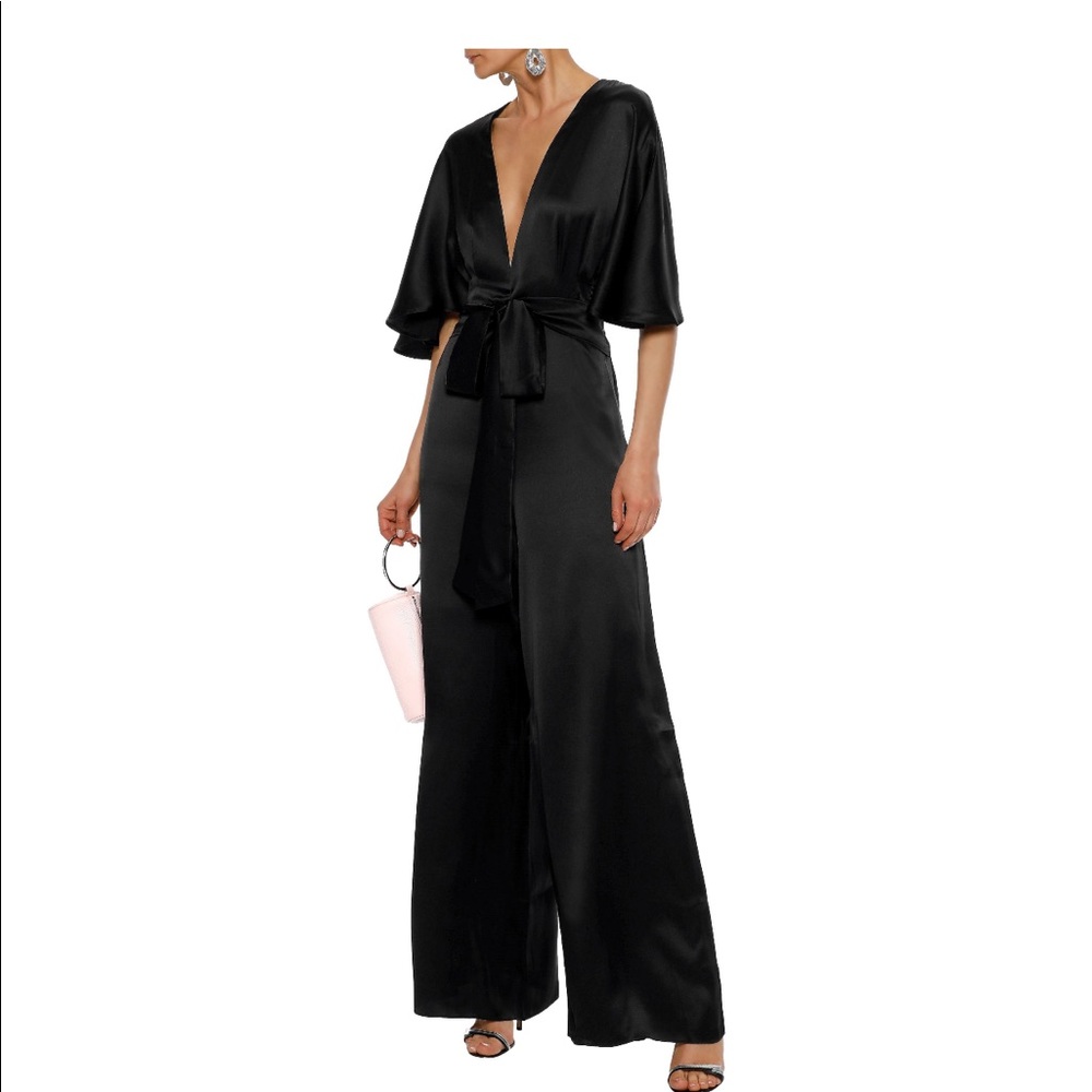 Silk black cami nyc jumpsuit NWT